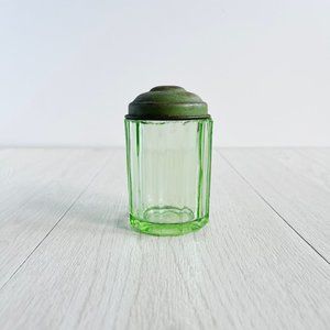 Vintage “Vaseline/Uranium” Glass Jar With Lid